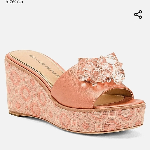 Donald J. Pliner Shoes - DONALD PLINER Idina Beaded Jeweled Gems Slide Mule Slip-On Wedge Sandal NWT